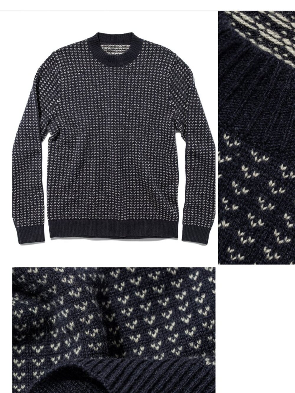Rangeley Sweater in Navy Cash Merino